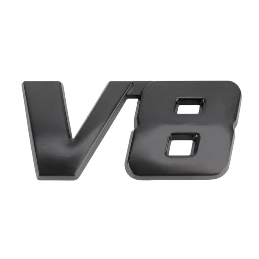 V8 Connect Shape Car Metal Body Decorative Sticker, Size : S, V8 Connect Shape, Size : S (Black),...