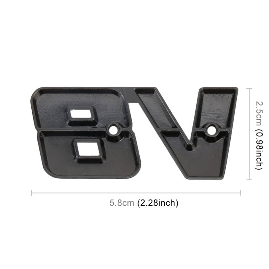 V8 Connect Shape Car Metal Body Decorative Sticker, Size : S, V8 Connect Shape, Size : S (Black),...