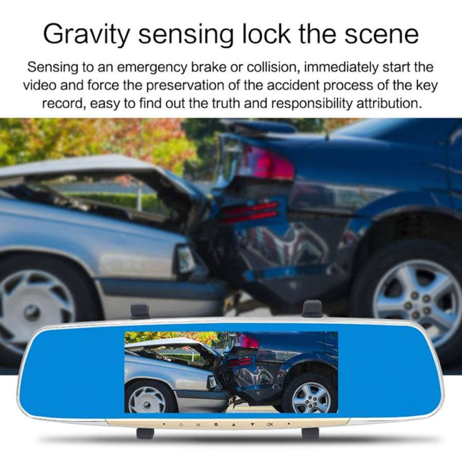 V100 7 inch LCD Touch Screen Rear View Mirror Car Recorder with Separate Camera, 170 Degree Wide ...