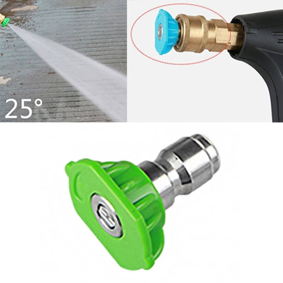 High Pressure Car Wash Gun Jet Nozzle Washer Accessories, Nozzle Angle: 25 Degree, Nozzle Angle: ...