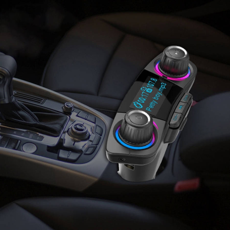 BT06 Dual USB Charging Smart Bluetooth 4.0 + EDR FM Transmitter MP3 Music Player Car Kit with 1.3...