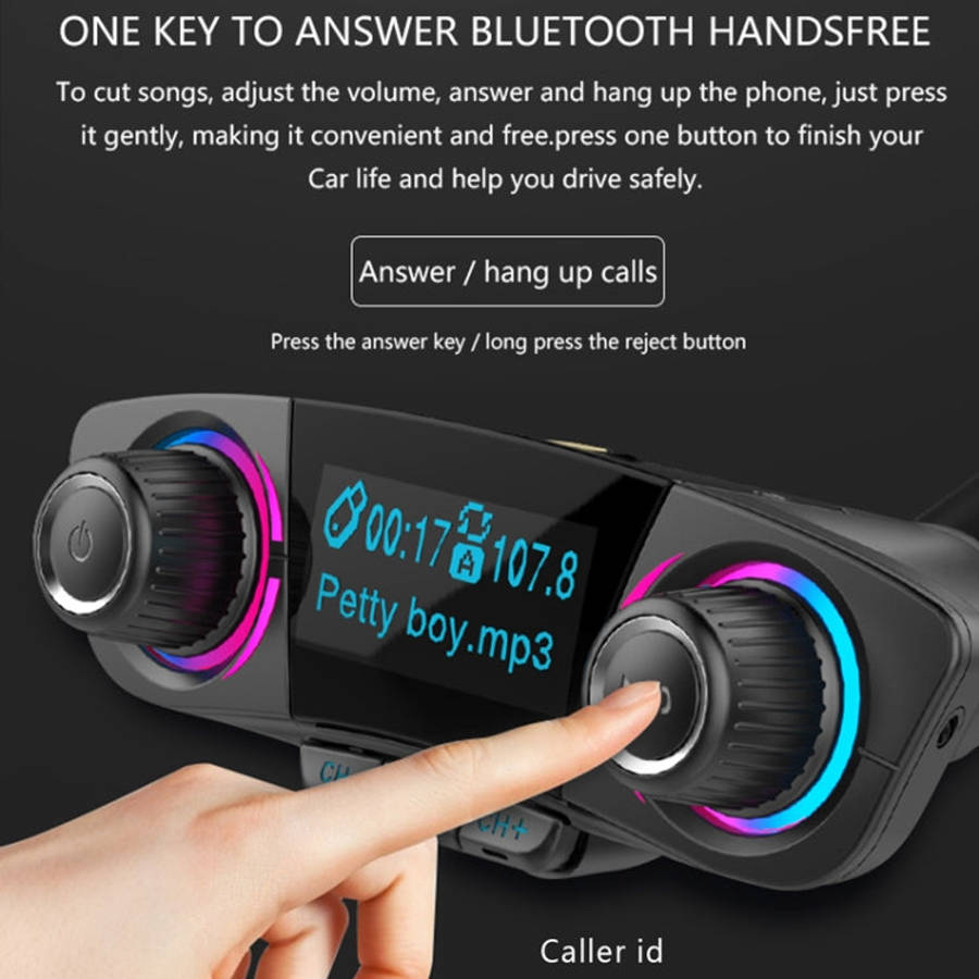 BT06 Dual USB Charging Smart Bluetooth 4.0 + EDR FM Transmitter MP3 Music Player Car Kit with 1.3...