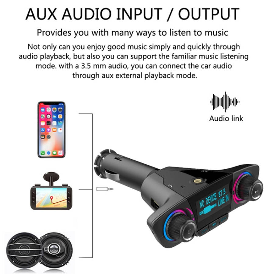 BT06 Dual USB Charging Smart Bluetooth 4.0 + EDR FM Transmitter MP3 Music Player Car Kit with 1.3...