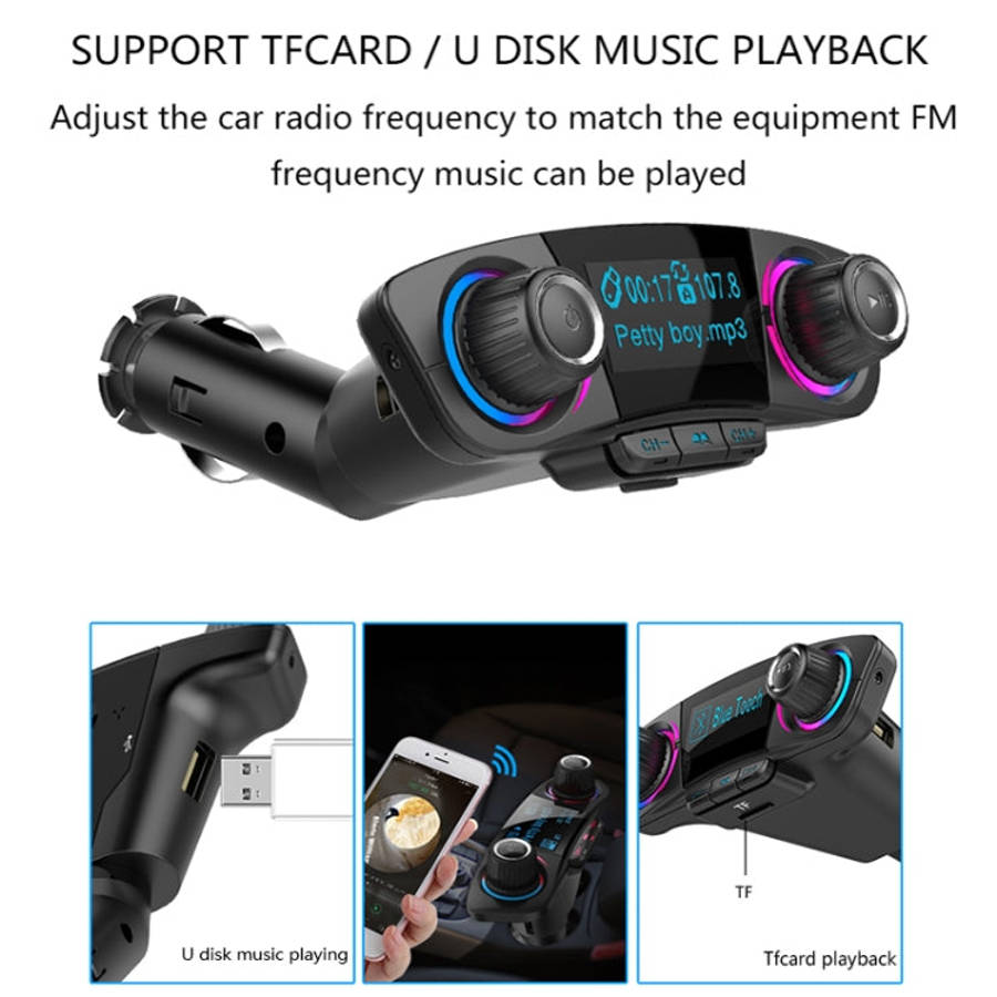 BT06 Dual USB Charging Smart Bluetooth 4.0 + EDR FM Transmitter MP3 Music Player Car Kit with 1.3...