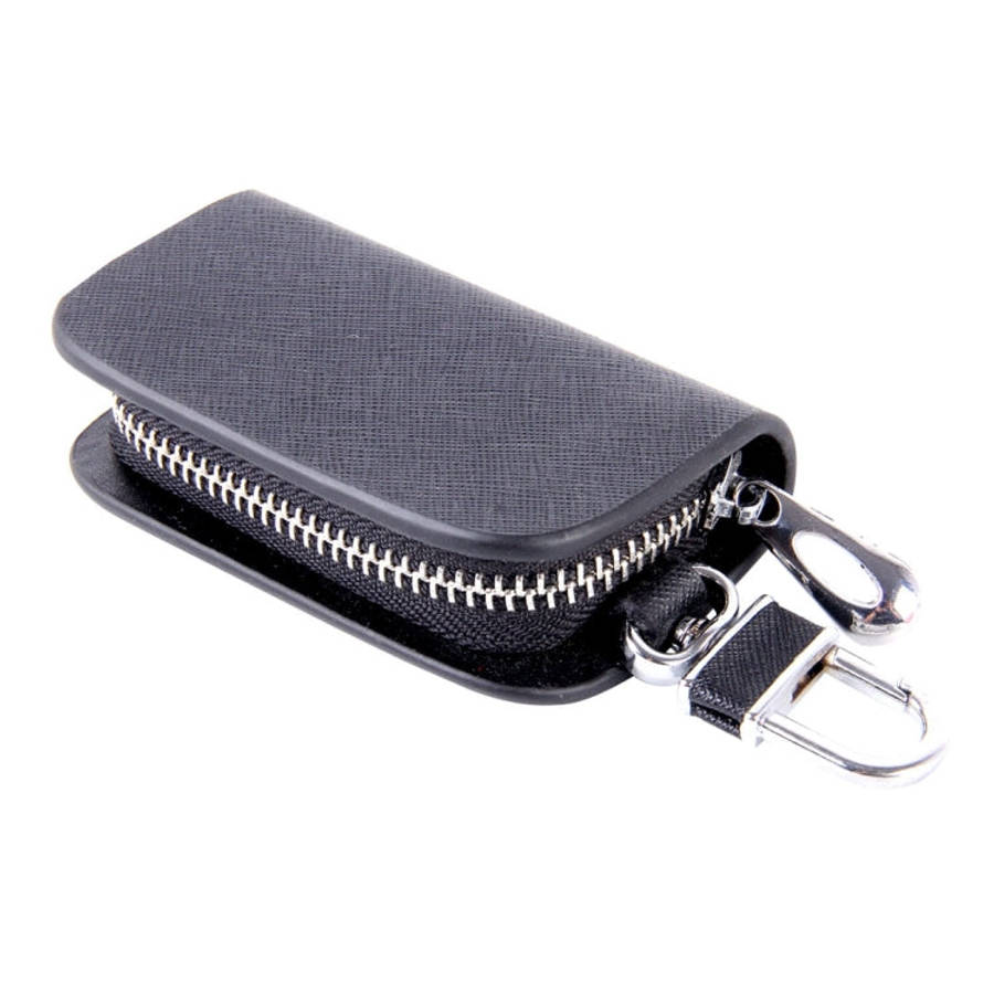 Universal Leather Denim Texture Waist Hanging Zipper Wallets Key Holder Bag (No Include Key)