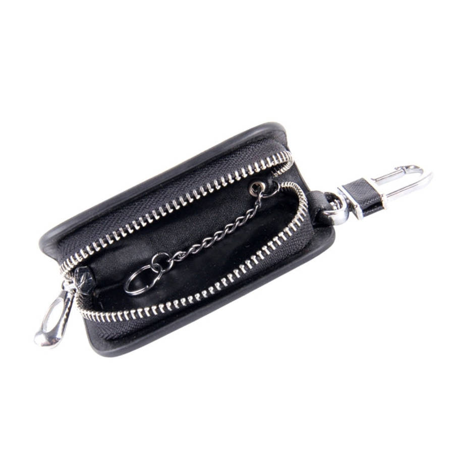 Universal Leather Denim Texture Waist Hanging Zipper Wallets Key Holder Bag (No Include Key)