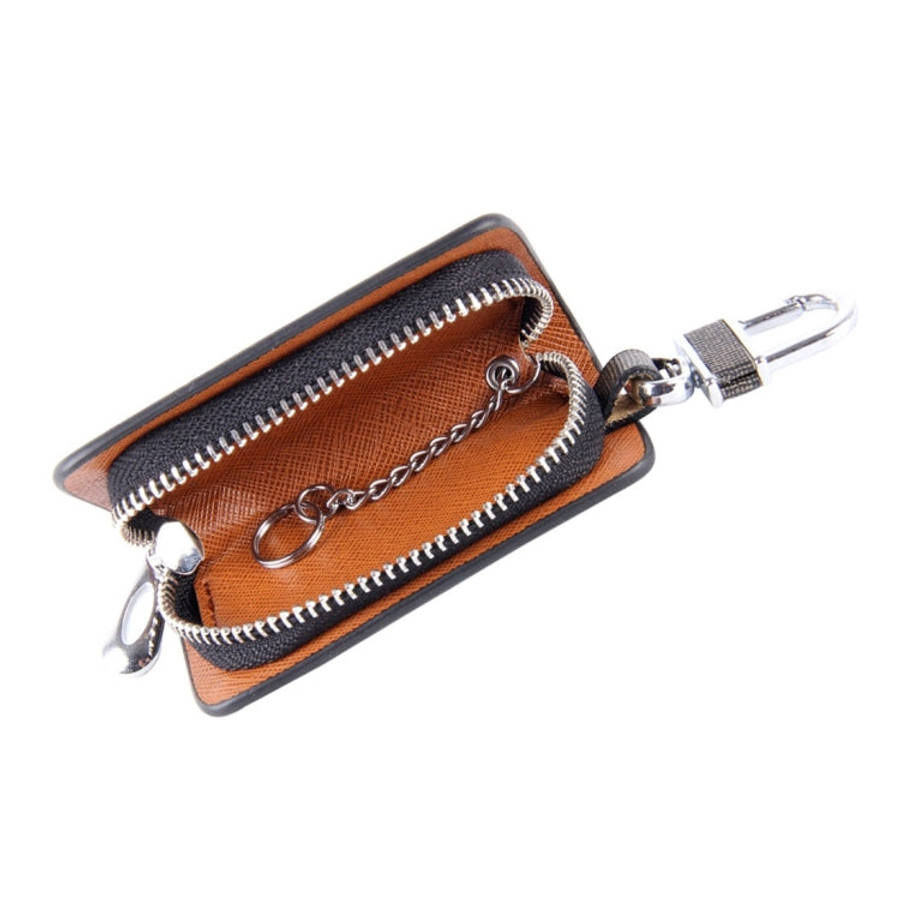 Universal Leather Knead Skin Texture Waist Hanging Zipper Wallets Key Holder Bag (No Include Key)