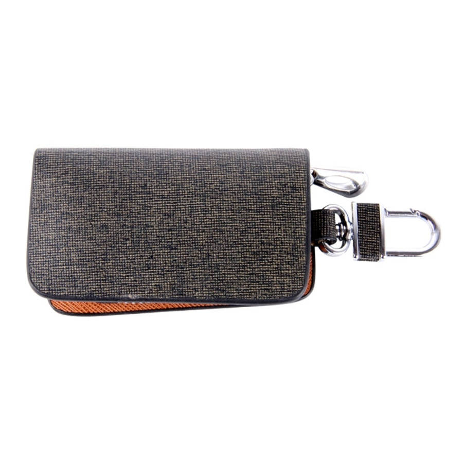 Universal Leather Knead Skin Texture Waist Hanging Zipper Wallets Key Holder Bag (No Include Key)