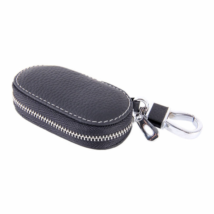 Universal Leather Crocodile Texture Waist Hanging Zipper Wallets Key Holder Bag (No Include Key)