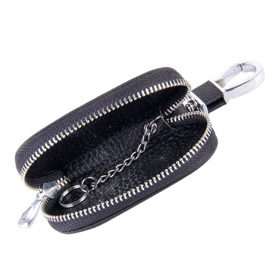 Universal Leather Crocodile Texture Waist Hanging Zipper Wallets Key Holder Bag (No Include Key)