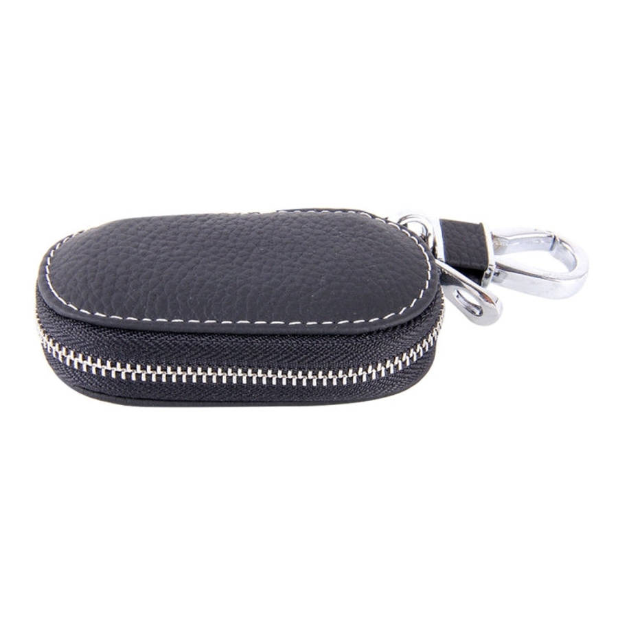 Universal Leather Crocodile Texture Waist Hanging Zipper Wallets Key Holder Bag (No Include Key)
