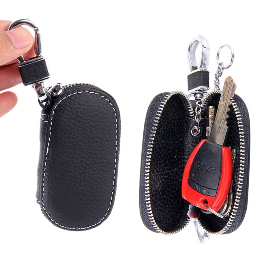 Universal Leather Crocodile Texture Waist Hanging Zipper Wallets Key Holder Bag (No Include Key)
