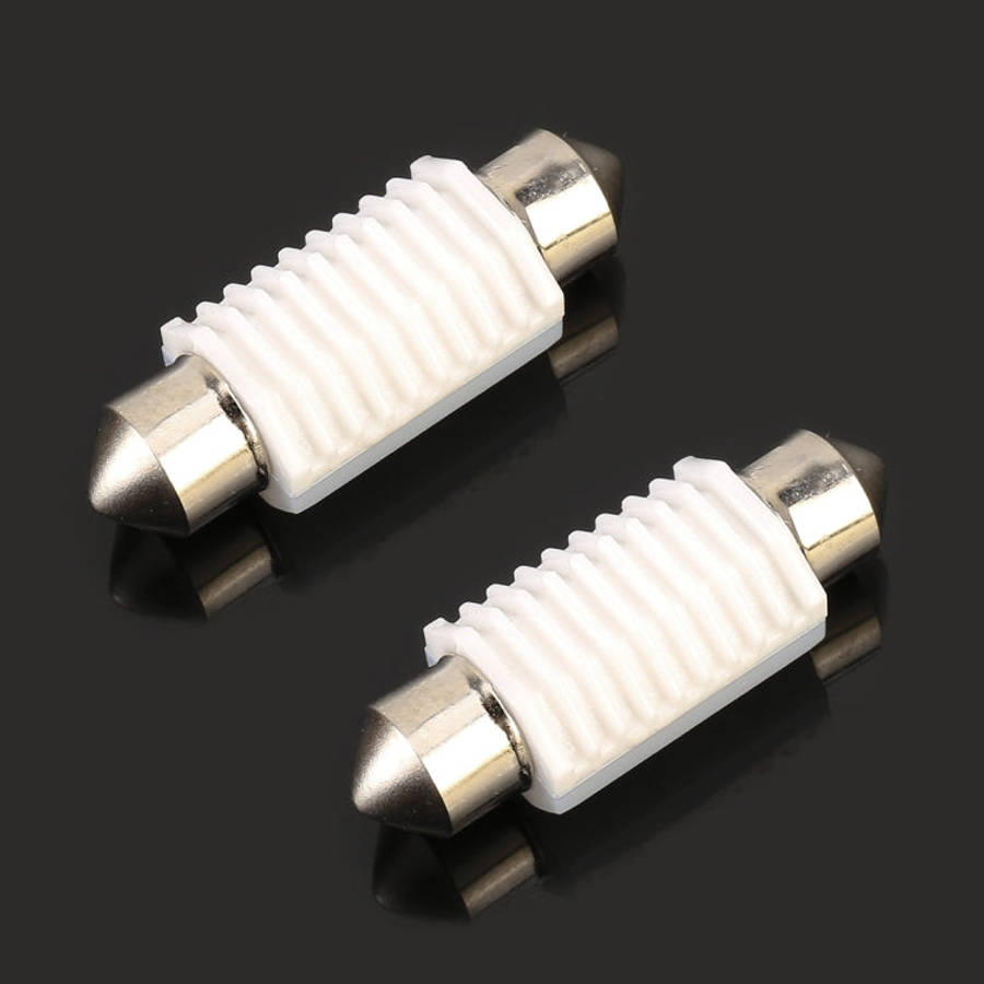 2 PCS 36mm DC12V 1.7W 6000K 135LM 2LEDs SMD-3030 Car Reading Lamp, with Decoder, 36mm, with Decoder