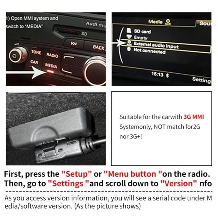 Car Wireless MMI 3G+ Bluetooth AUX Audio Cable Wiring Harness for Audi AMI / Volkswagen MDI, For ...