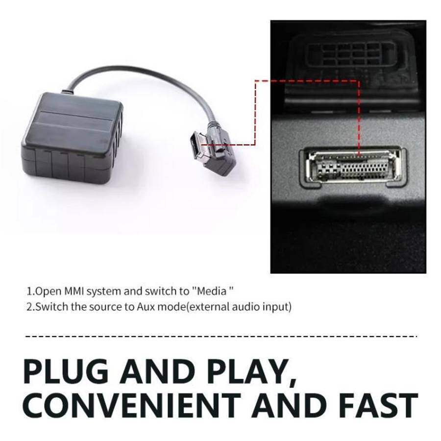 Car Wireless MMI 3G+ Bluetooth AUX Audio Cable Wiring Harness for Audi AMI / Volkswagen MDI, For ...