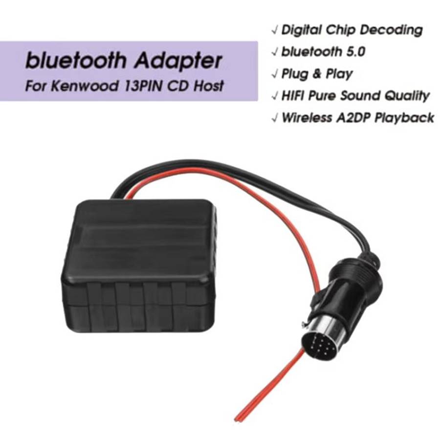 Car Wireless Bluetooth Module AUX Audio Adapter Cable for Kenwood 13-pin CD Host, For Kenwood 13-pin
