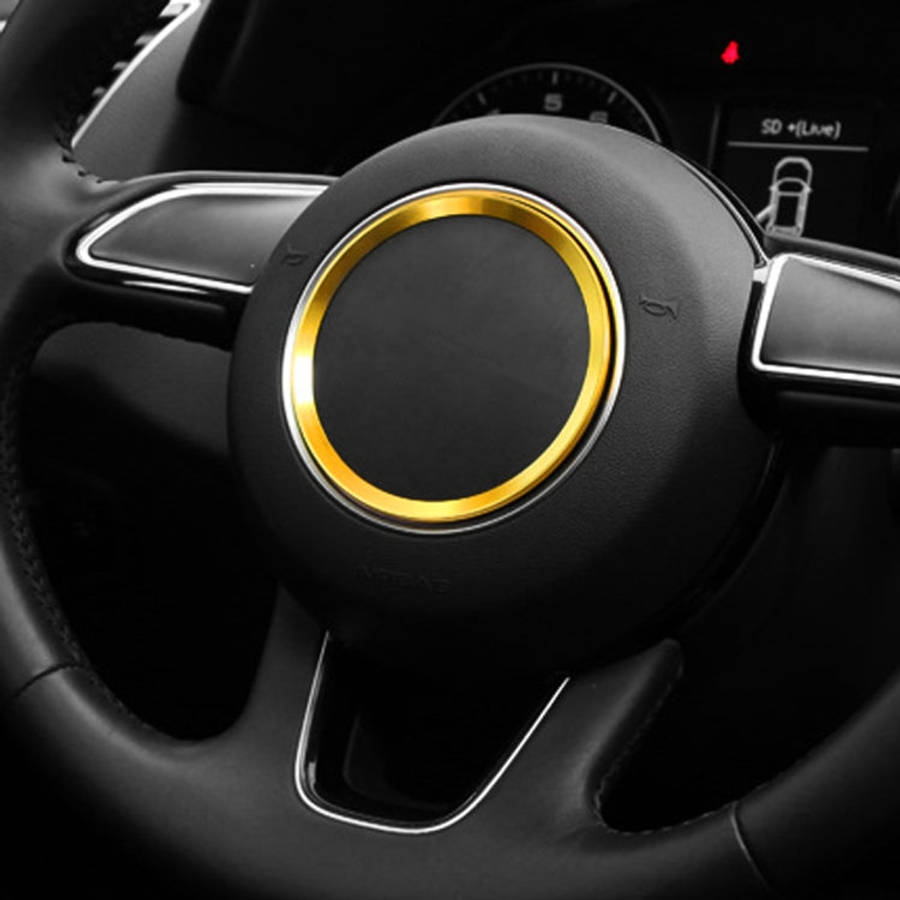 Car Auto Steering Wheel Ring Cover Trim Sticker Decoration for Audi A4L / A3 / A5 2017-2019