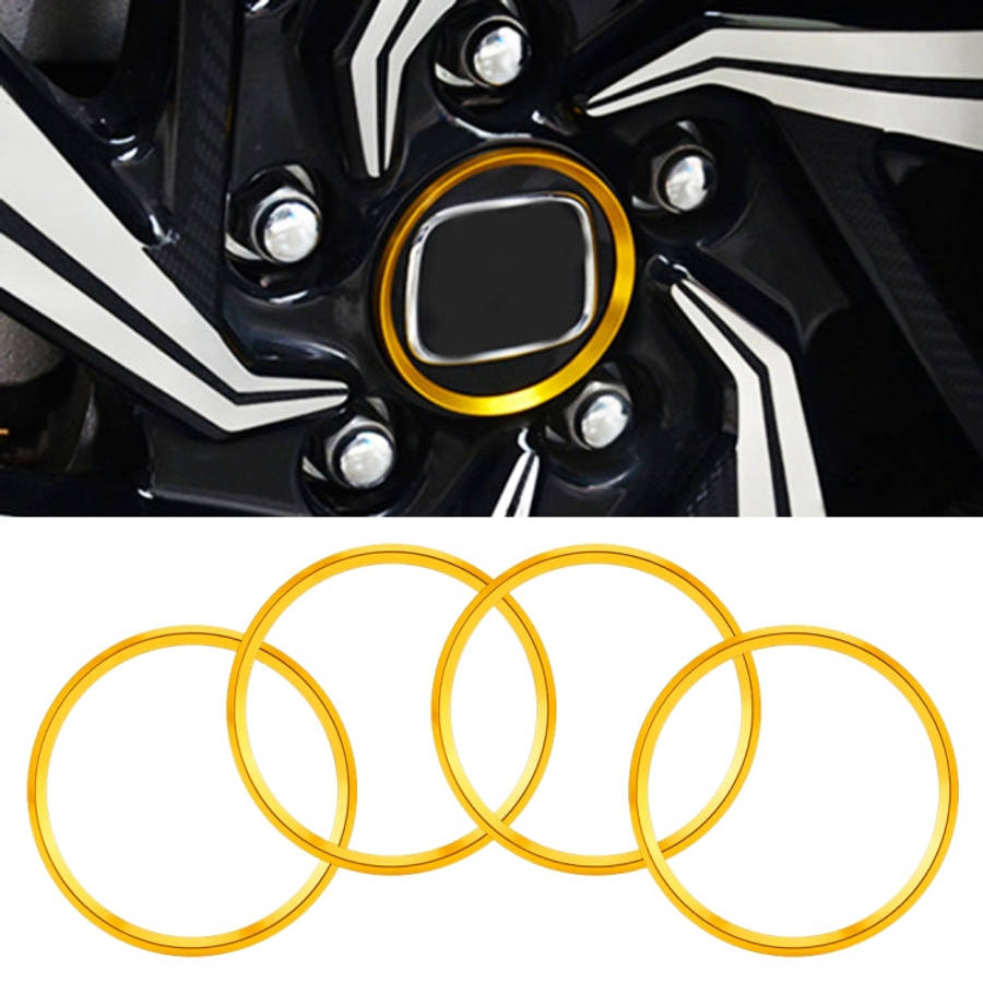 4 PCS Car Metal Wheel Hub Decoration Ring for BMW 5 Series 2018