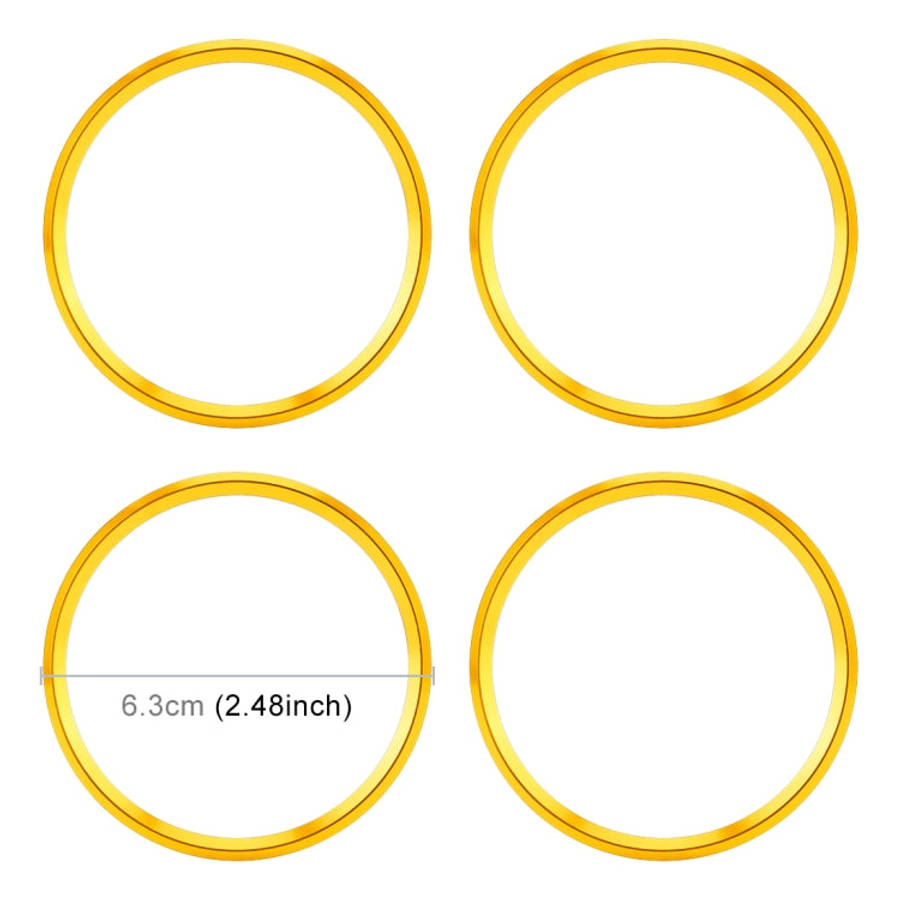 4 PCS Car Metal Wheel Hub Decoration Ring for BMW 5 Series 2018