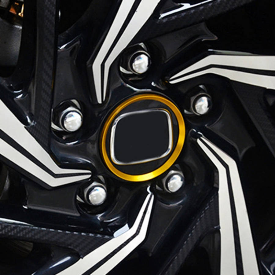 4 PCS Car Metal Wheel Hub Decoration Ring for BMW 5 Series 2018