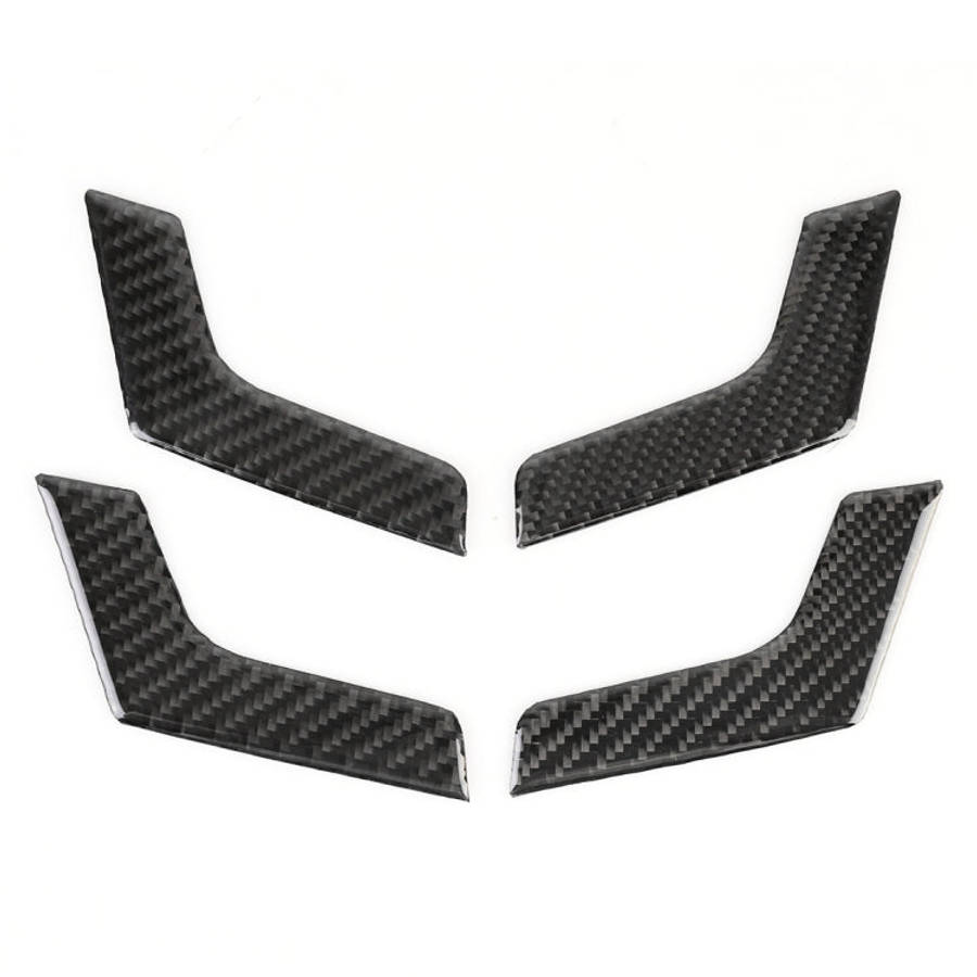 4 PCS Car Door Inner Handle Panel Carbon Fiber Decorative Sticker for Mercedes-Benz W204 2007-201...