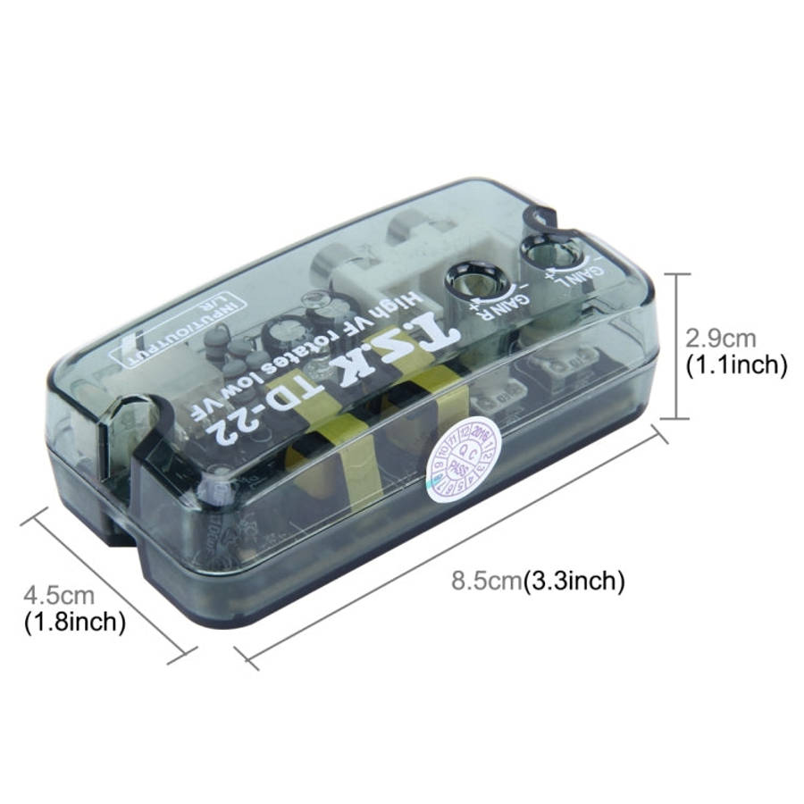 TSK TD-22 Car Stereo Speaker Level Converter, High VF Rotates Low VF, Car High VF Rotates Low VF ...