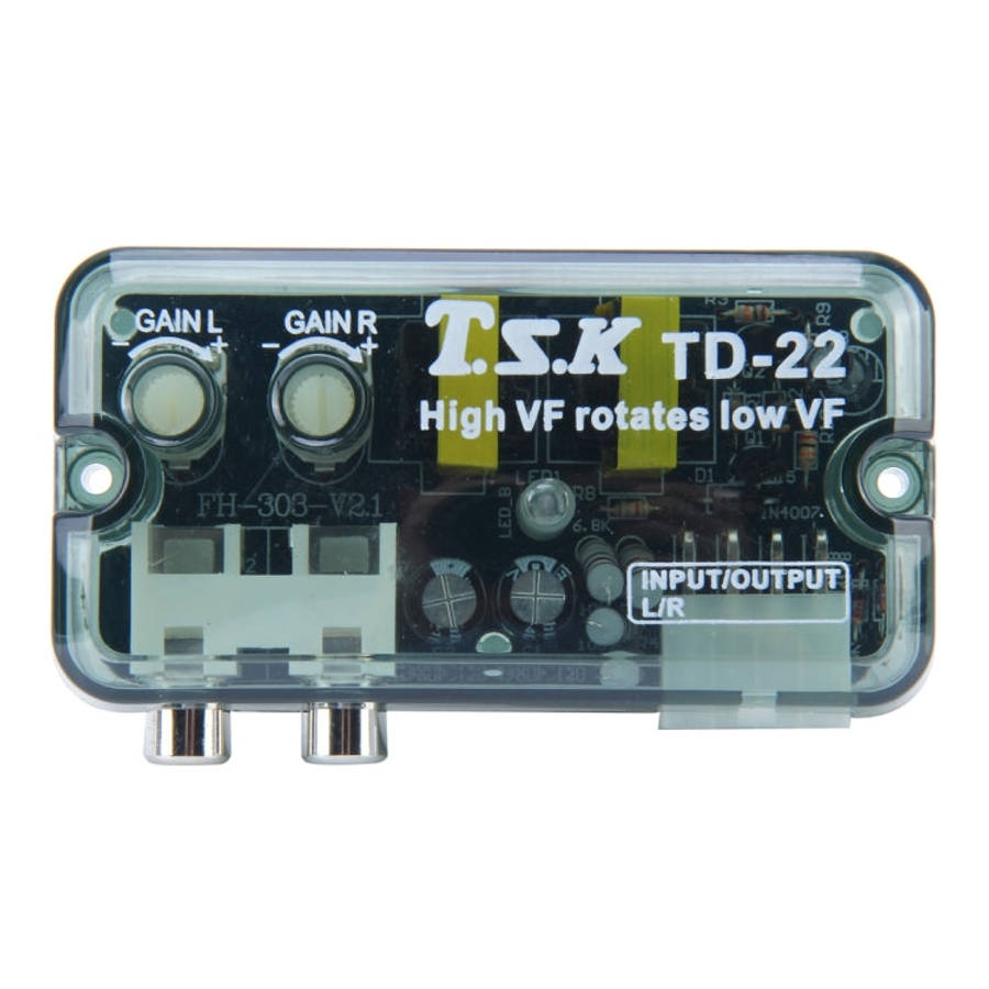 TSK TD-22 Car Stereo Speaker Level Converter, High VF Rotates Low VF, Car High VF Rotates Low VF ...