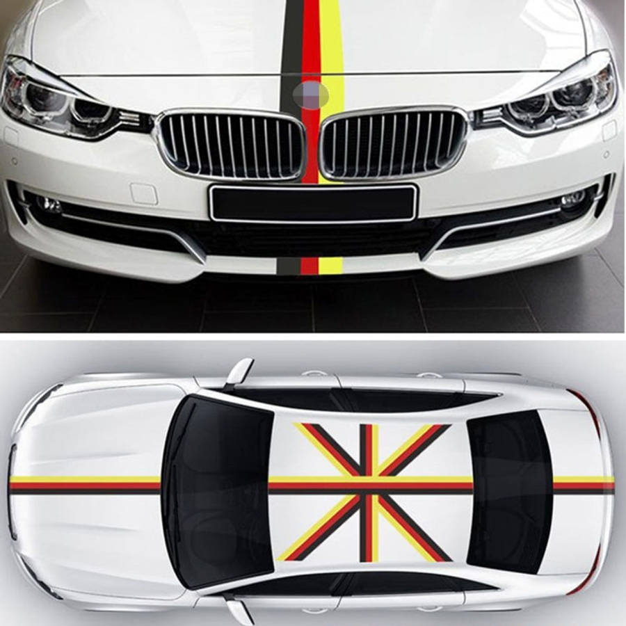 5m German Flag Car Plastic Wrap Sticker Decal Film, Germany Natianality Flag/5m