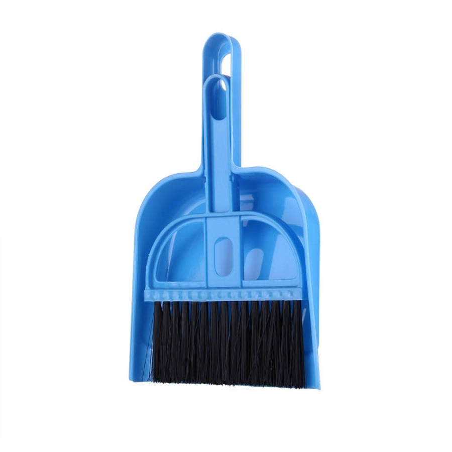 Mini Desktop Car Keyboard Sweep Cleaning Brush Small Broom Dustpan Set, 1  Set (Blue)