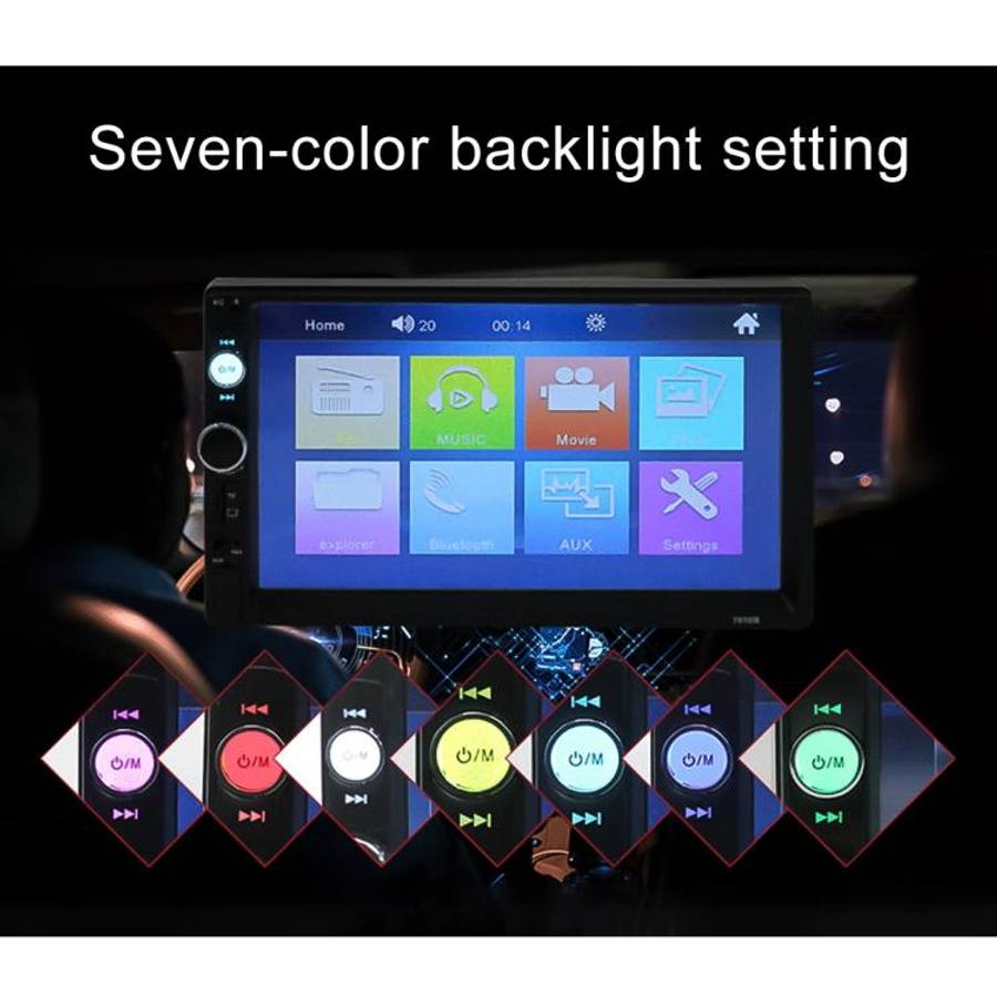7010B HD 2 Din 7 inch Car Bluetooth Radio Receiver MP5 Player, Support FM & USB & TF Card, 7010B