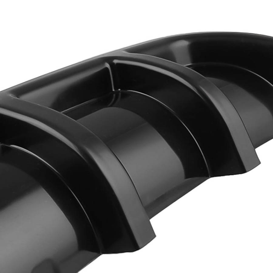 Universal Car Rear Bumper Lip Diffuser 6 Shark Fin Style Black ABS, Size: 67cm, Black