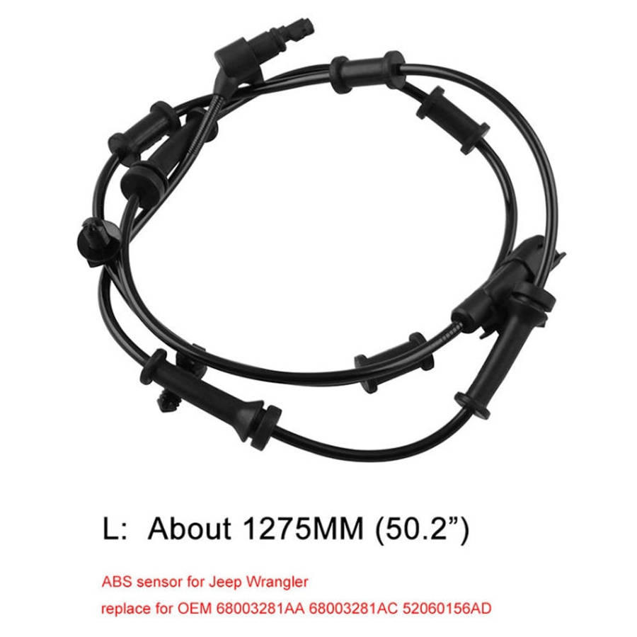 Car Front ABS Wheel Speed Sensor 68003281AC for 2007-2018 Jeep Wrangler JK, For 2007-2018 Jeep Wr...