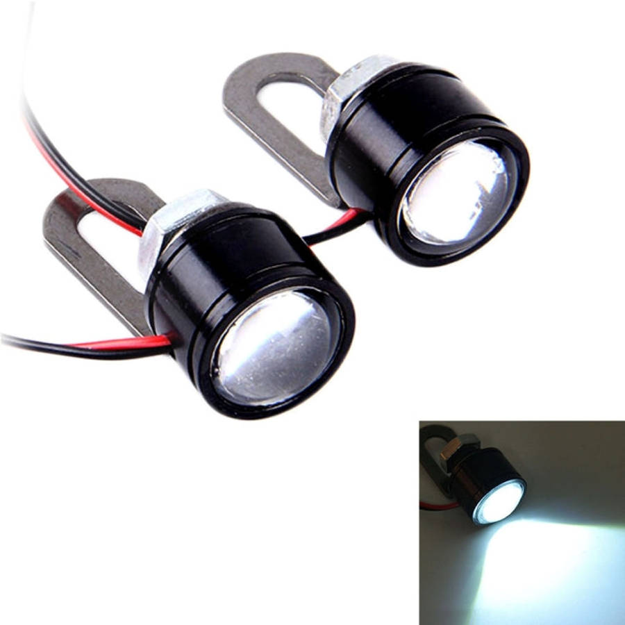 2 PCS 12V 3W Eagle Eyes LED Light For Motorcycle Wire Length: 45cm, Wire Length: 45cm