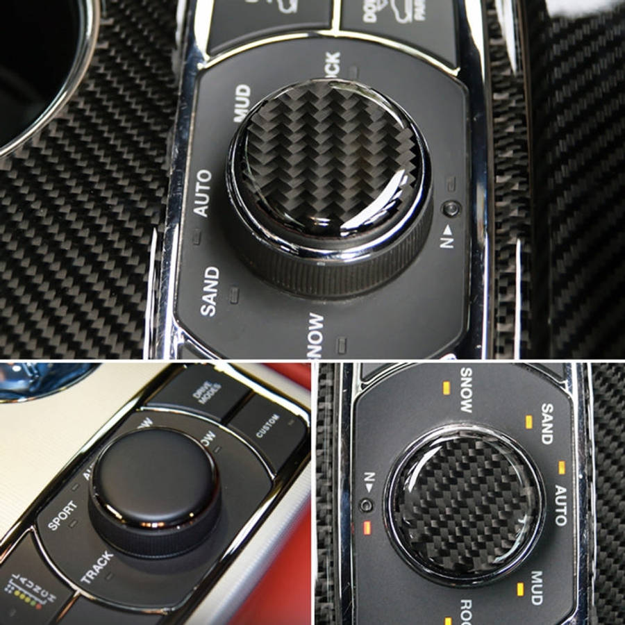 Car Water Cup Rotate Button Panel Carbon Fiber Decorative Sticker for Jeep Grand Cherokee 2014-20...
