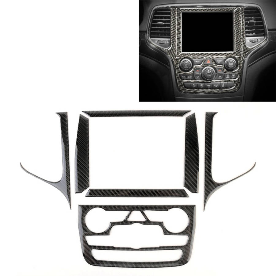 Car Central Control Navigation Carbon Fiber Decorative Sticker for Jeep Grand Cherokee 2011-2017,...
