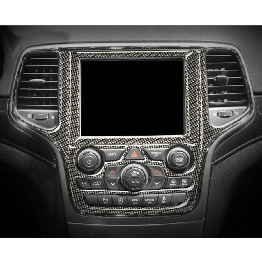 Car Central Control Navigation Carbon Fiber Decorative Sticker for Jeep Grand Cherokee 2011-2017,...