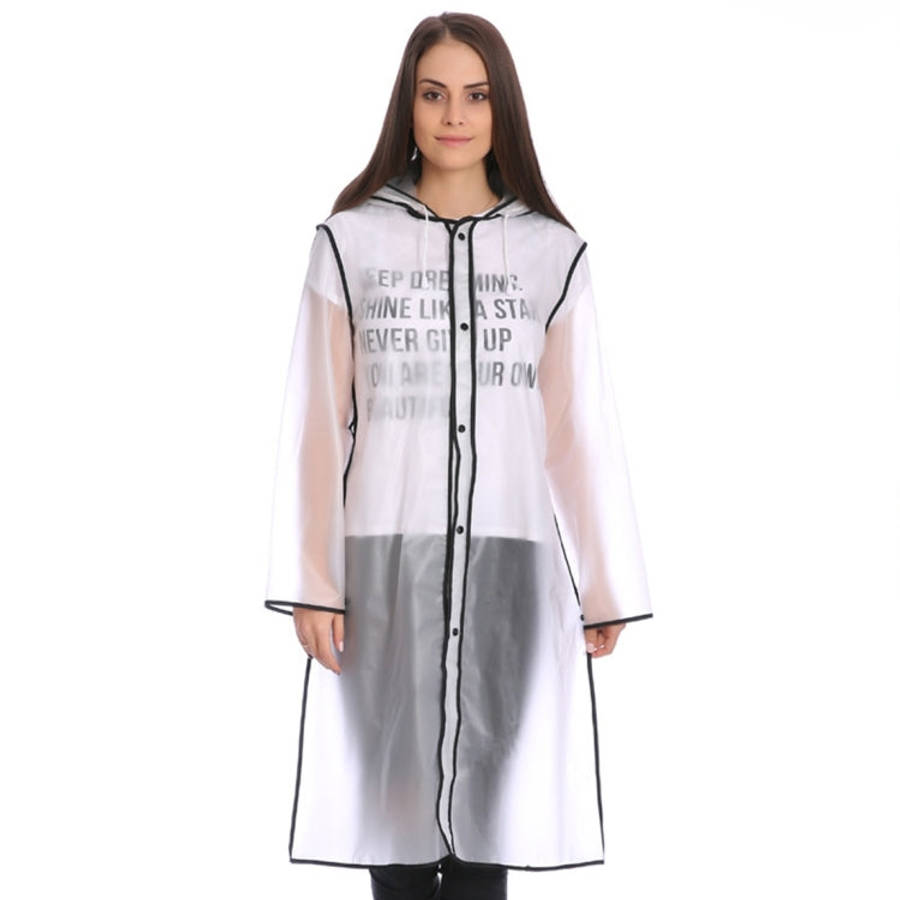 EVA Edging Conjoined Poncho Edge Design Transparent Hat Brim Rain Covers Waterproof Outdoor Rainc...