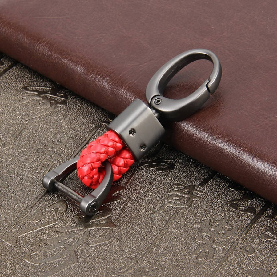 Weaving Band Metal Car Key Ring Braided Belt Key Chain
