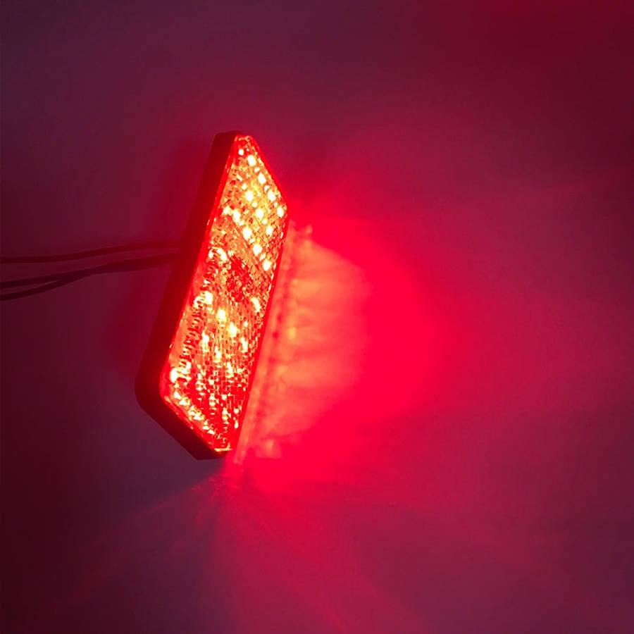 2 PCS Motorcycle Car Trailer DC 12-15V 24-LED Indicator Lamp Reflector Rectangle Marker Tail Ligh...