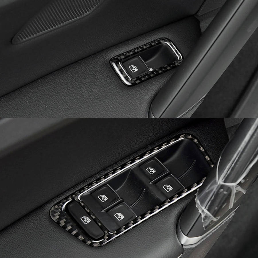 Car Carbon Fiber Window Lift Panel Decorative Sticker for Volkswagen Golf 7 2013-2017, Left Drive...