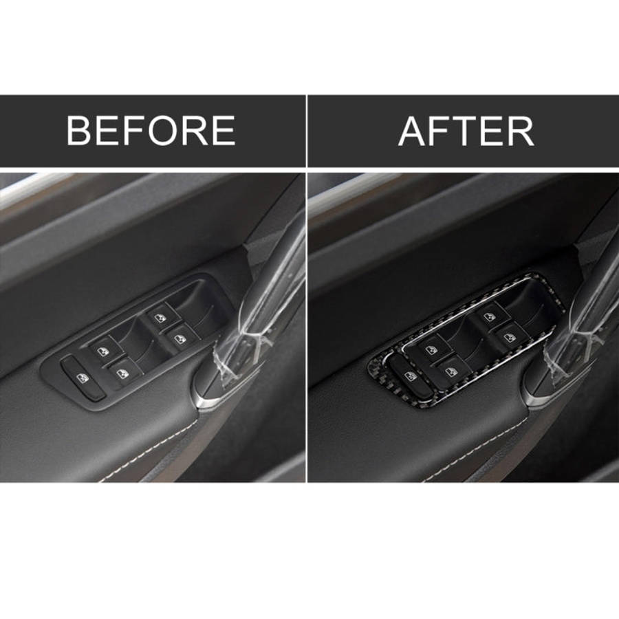 Car Carbon Fiber Window Lift Panel Decorative Sticker for Volkswagen Golf 7 2013-2017, Left Drive...