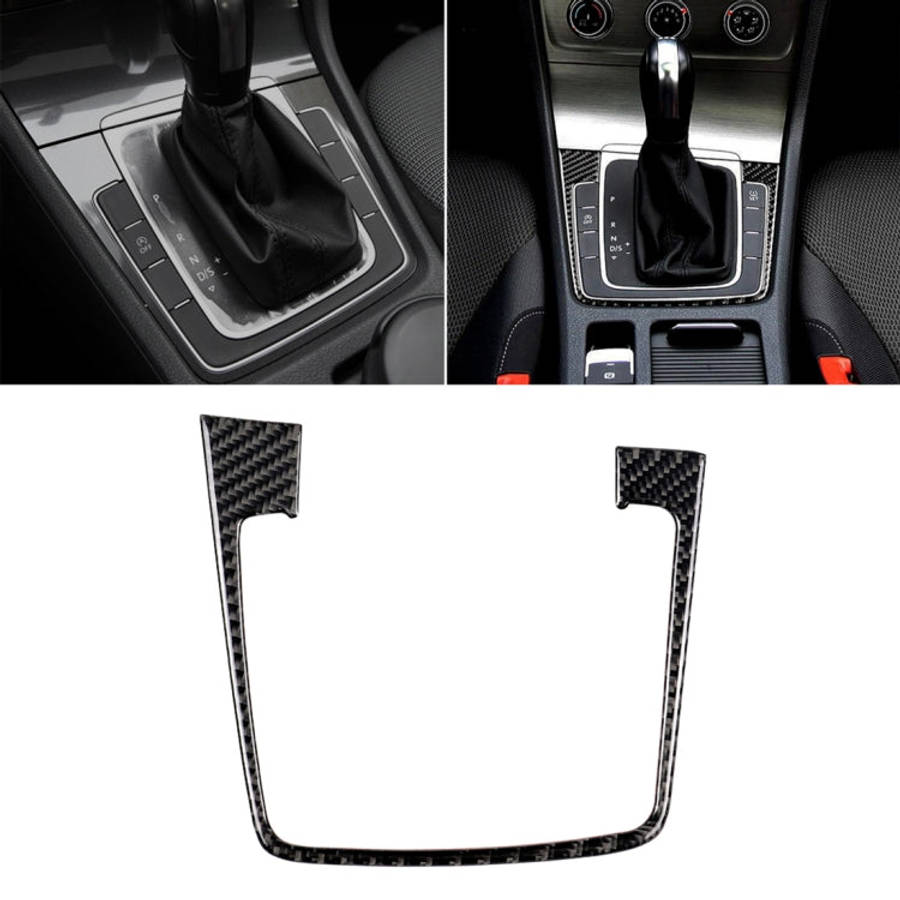Car Carbon Fiber Gear Position Panel Frame Decorative Sticker for Volkswagen Golf 7 2018-, withou...