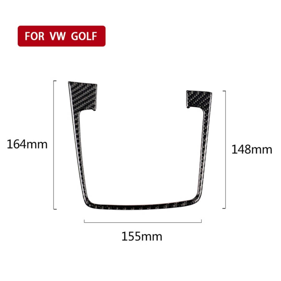Car Carbon Fiber Gear Position Panel Frame Decorative Sticker for Volkswagen Golf 7 2018-, withou...