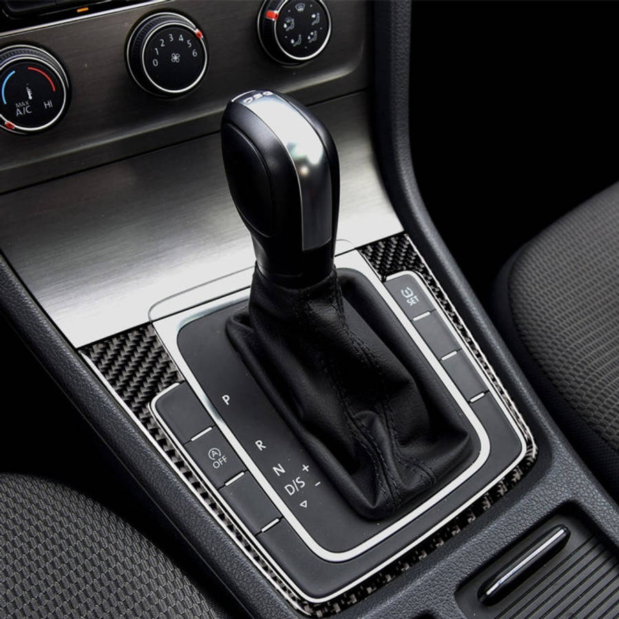 Car Carbon Fiber Gear Position Panel Frame Decorative Sticker for Volkswagen Golf 7 2018-, withou...