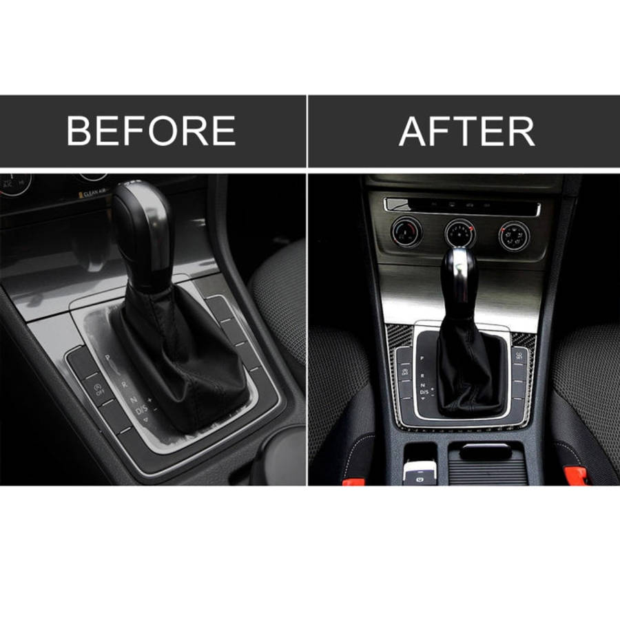 Car Carbon Fiber Gear Position Panel Frame Decorative Sticker for Volkswagen Golf 7 2018-, withou...