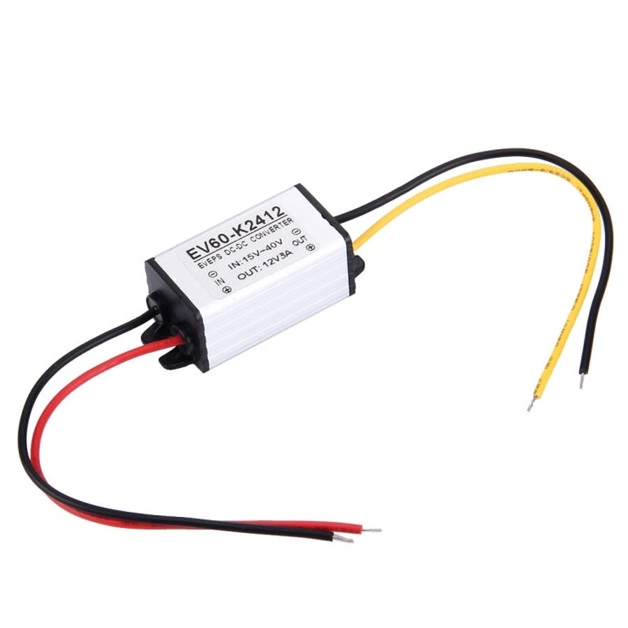EV60-K2412 DC 15-40V to 12V 5A 36W Car Power Adapter DC-DC Converter Step Down Module, Car Power ...