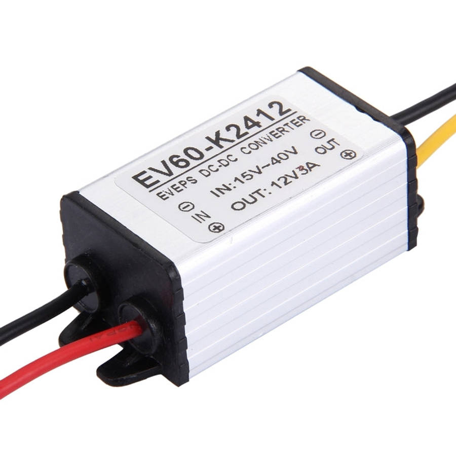 EV60-K2412 DC 15-40V to 12V 5A 36W Car Power Adapter DC-DC Converter Step Down Module, Car Power ...