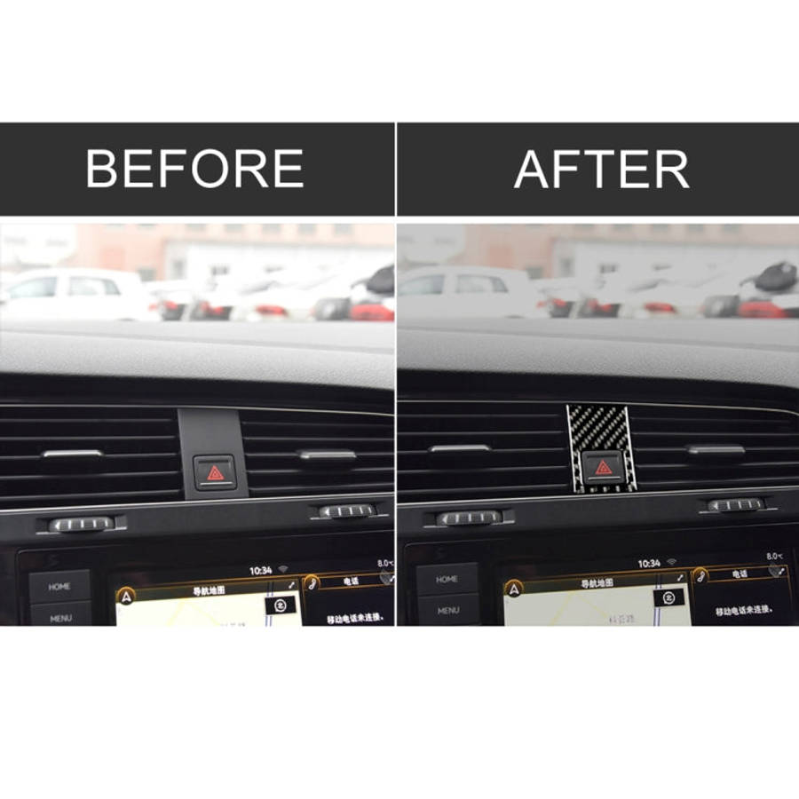 Car Carbon Fiber Emergency Light Frame Decorative Sticker for Volkswagen Golf 7 2013-2017, Left D...