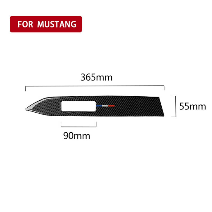 Car USA Color Carbon Fiber Dashboard Decorative Sticker for Ford Mustang 2015-2017, Left Drive, D...