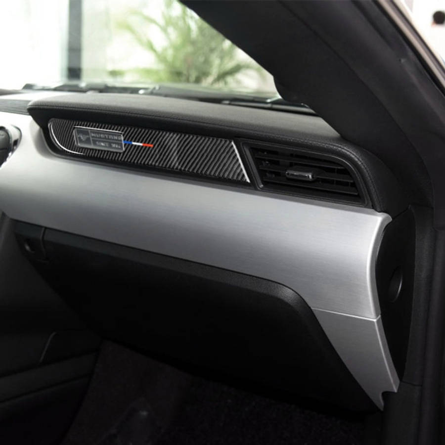 Car USA Color Carbon Fiber Dashboard Decorative Sticker for Ford Mustang 2015-2017, Left Drive, D...